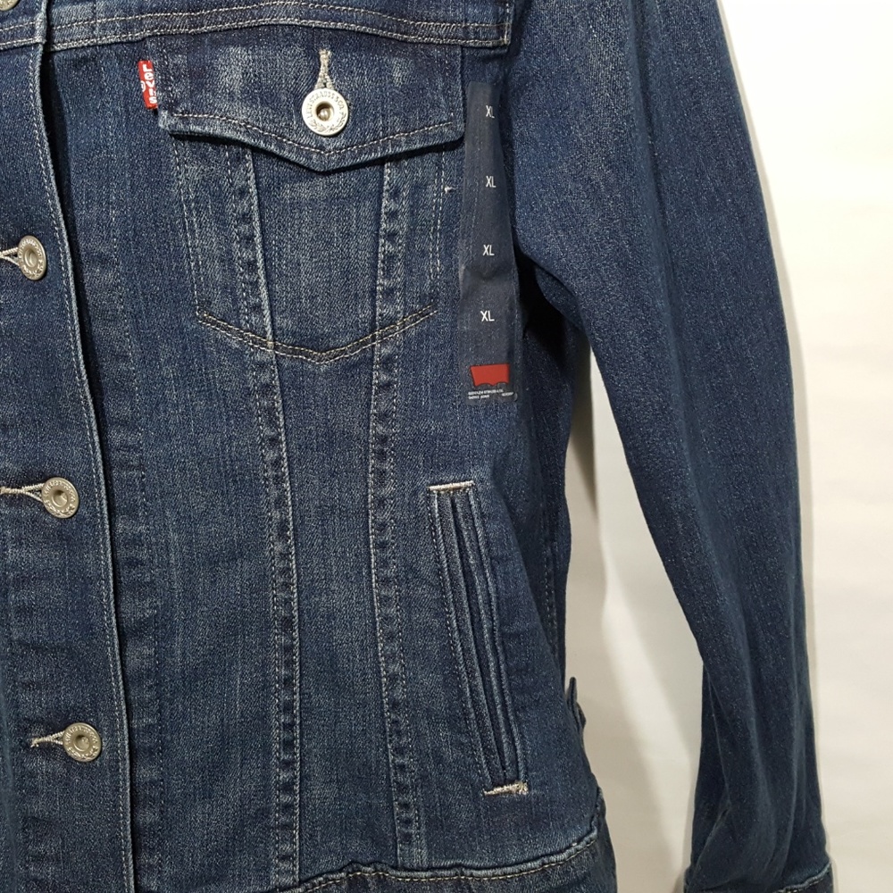 Levi's Original Trucker Jacket XL Blue Denim 40117 - Picture 4 of 7